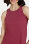 Zivame Cozy Heathers Knit Poly Camisole - Beet Red — thumbnail 5